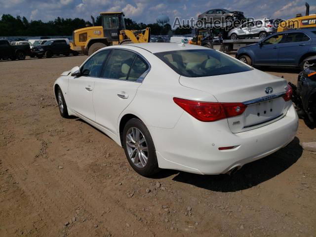 2015 Infiniti Q50 Base White vin: JN1BV7ARXFM409823