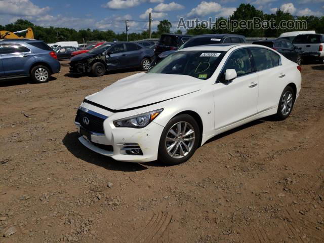 2015 Infiniti Q50 Base White vin: JN1BV7ARXFM409823