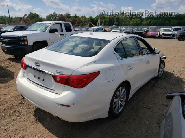 2015 Infiniti Q50 Base White vin: JN1BV7ARXFM409823