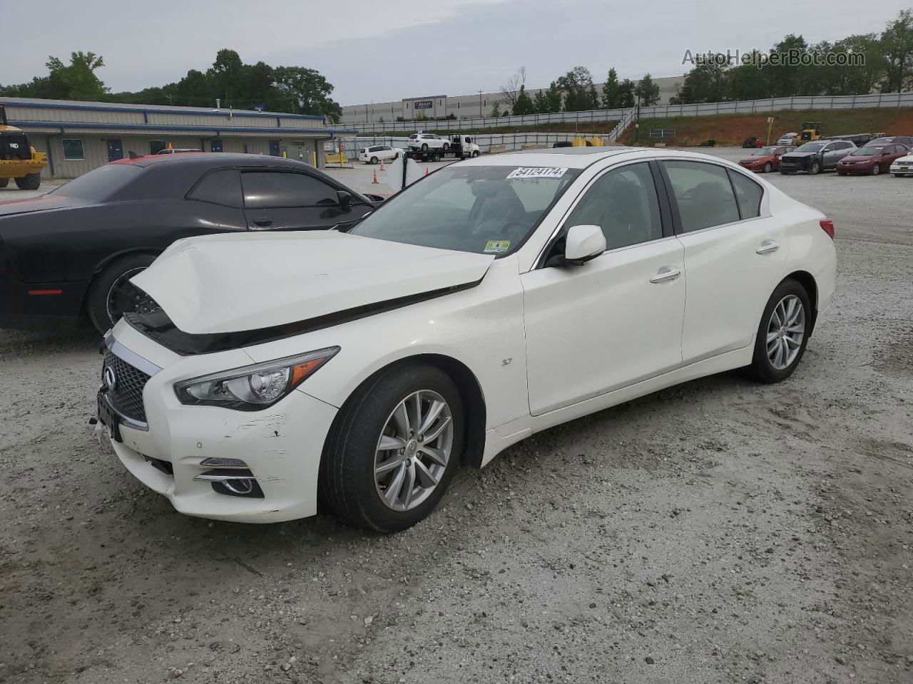 2015 Infiniti Q50 Base White vin: JN1BV7ARXFM409823