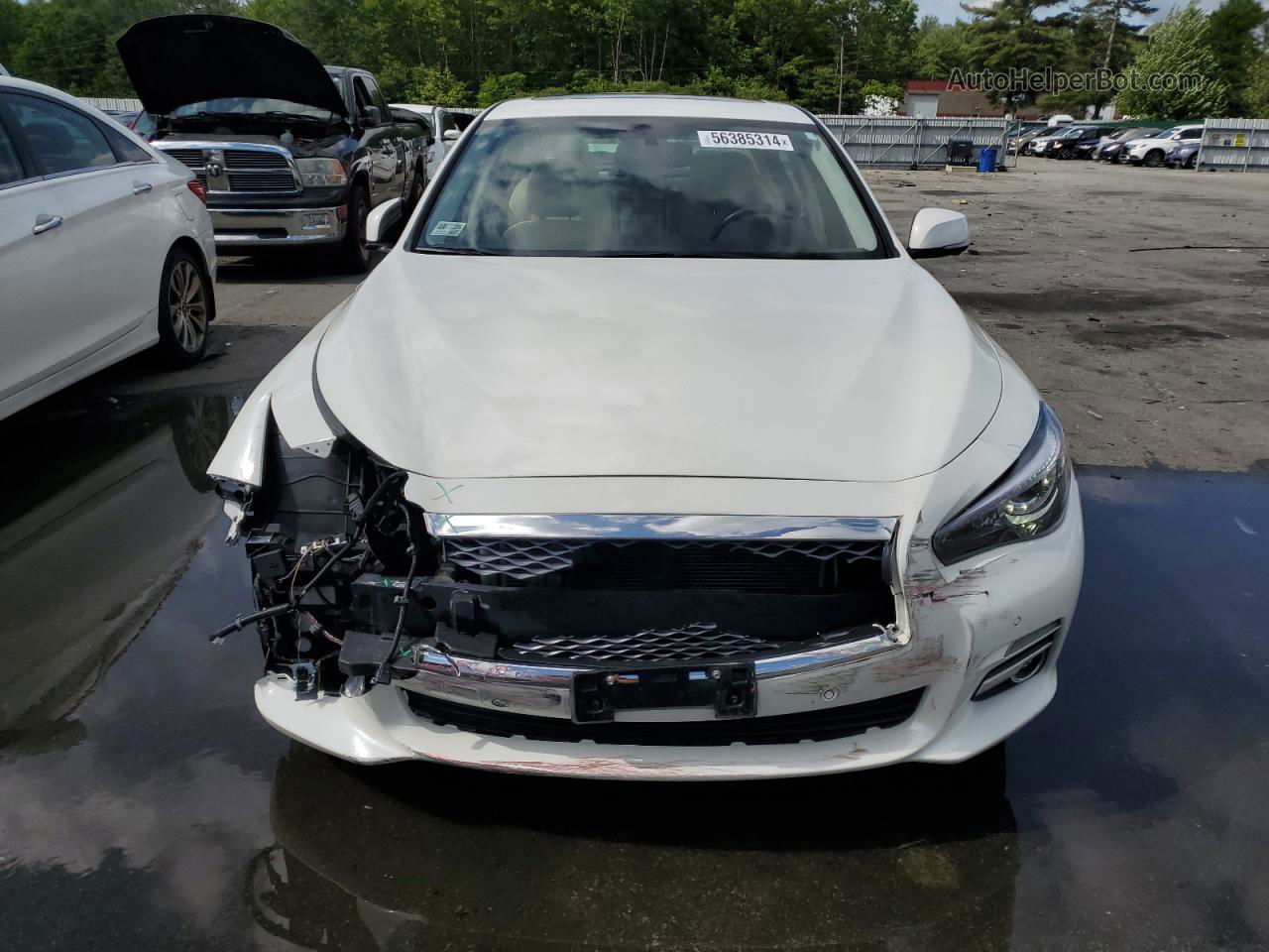 2015 Infiniti Q50 Base White vin: JN1BV7ARXFM414844