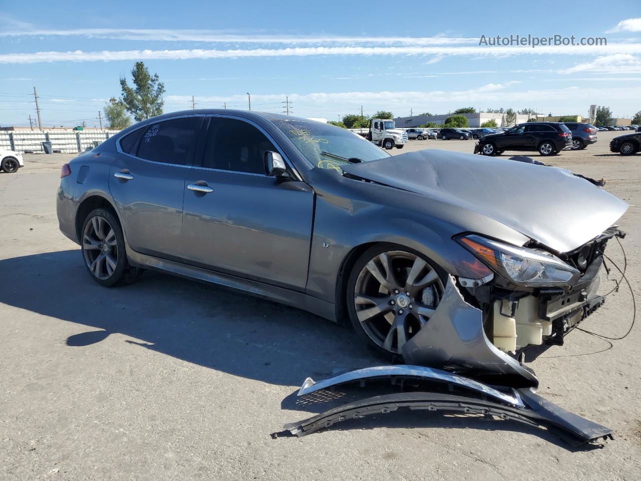 2016 Infiniti Q70 3.7 Gray vin: JN1BY1AP4GM220685