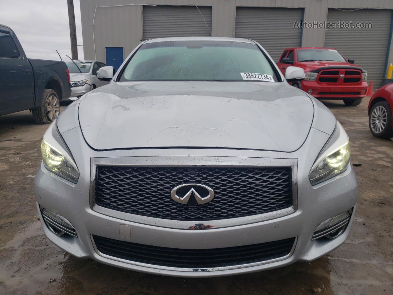 2016 Infiniti Q70 3.7 Silver vin: JN1BY1AP5GM220257