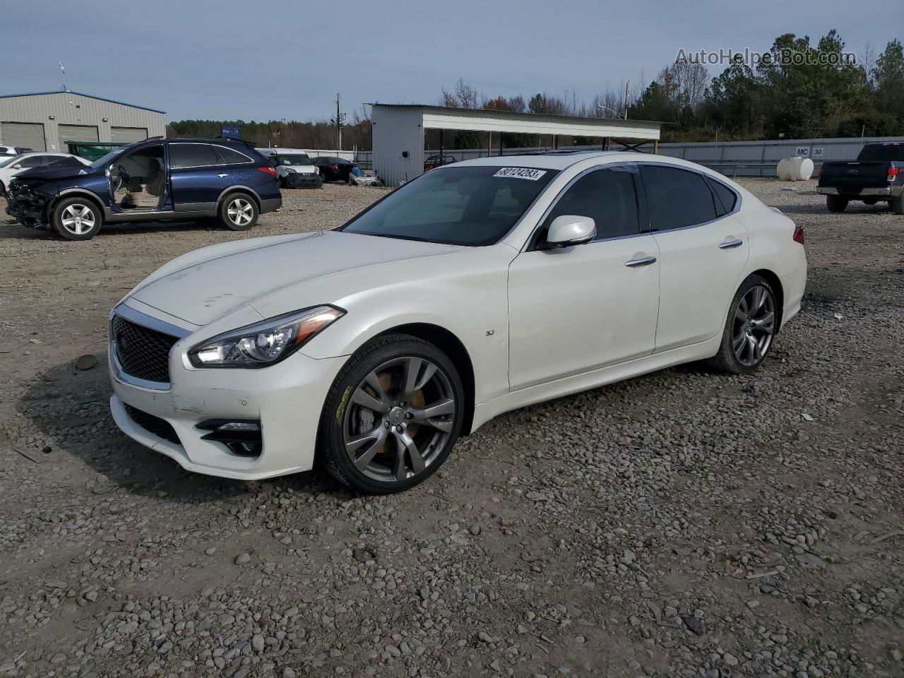 2016 Infiniti Q70 3.7 Белый vin: JN1BY1AP6GM221157