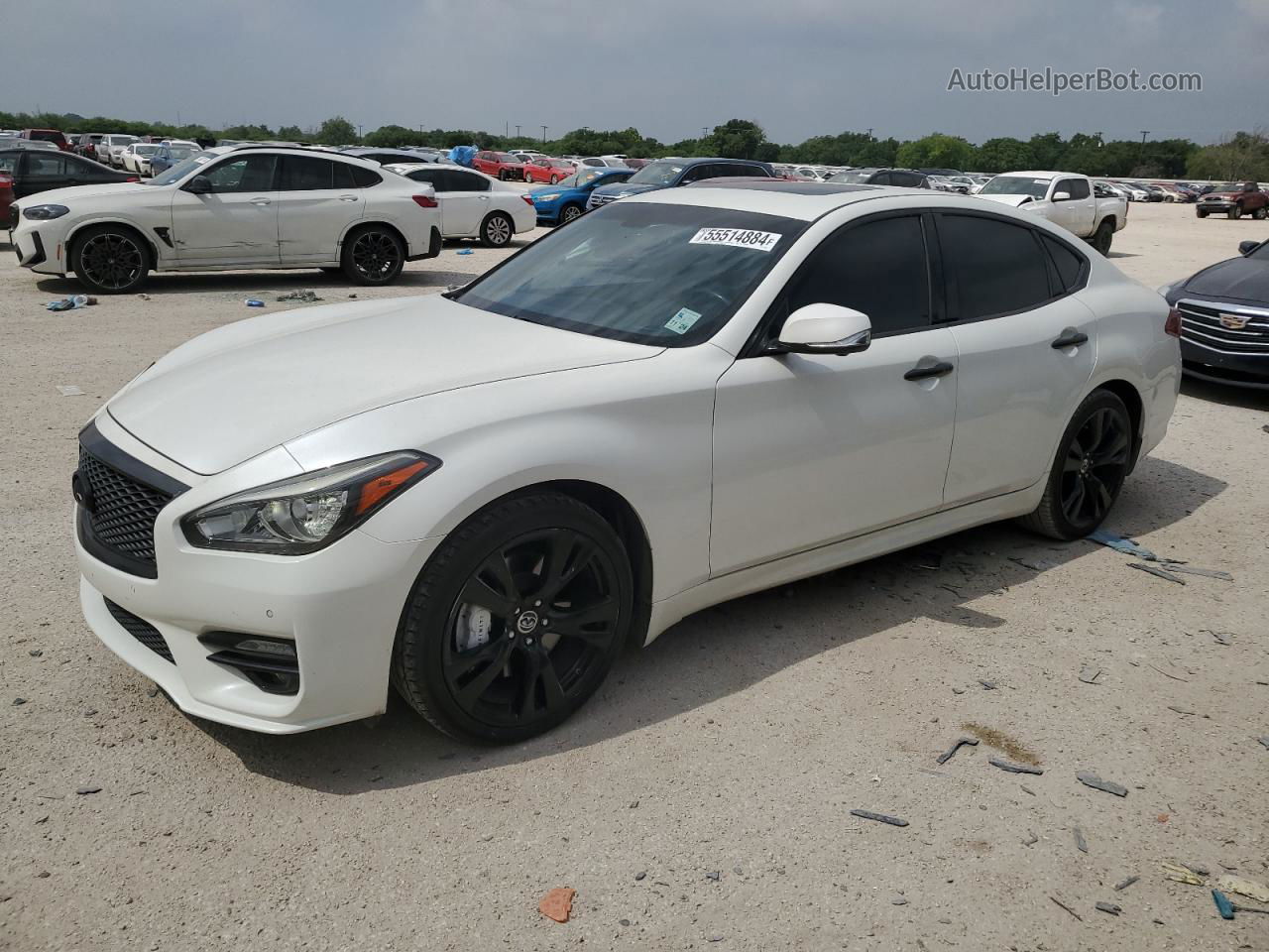 2016 Infiniti Q70 3.7 White vin: JN1BY1AP9GM220245