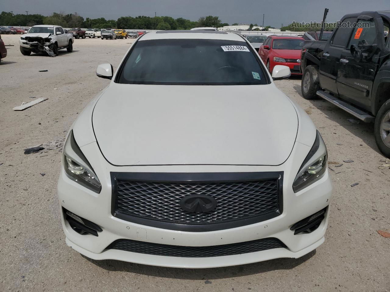 2016 Infiniti Q70 3.7 Белый vin: JN1BY1AP9GM220245