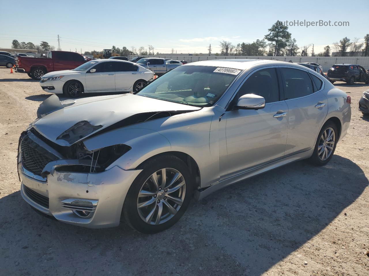 2016 Infiniti Q70 3.7 Silver vin: JN1BY1APXGM220724