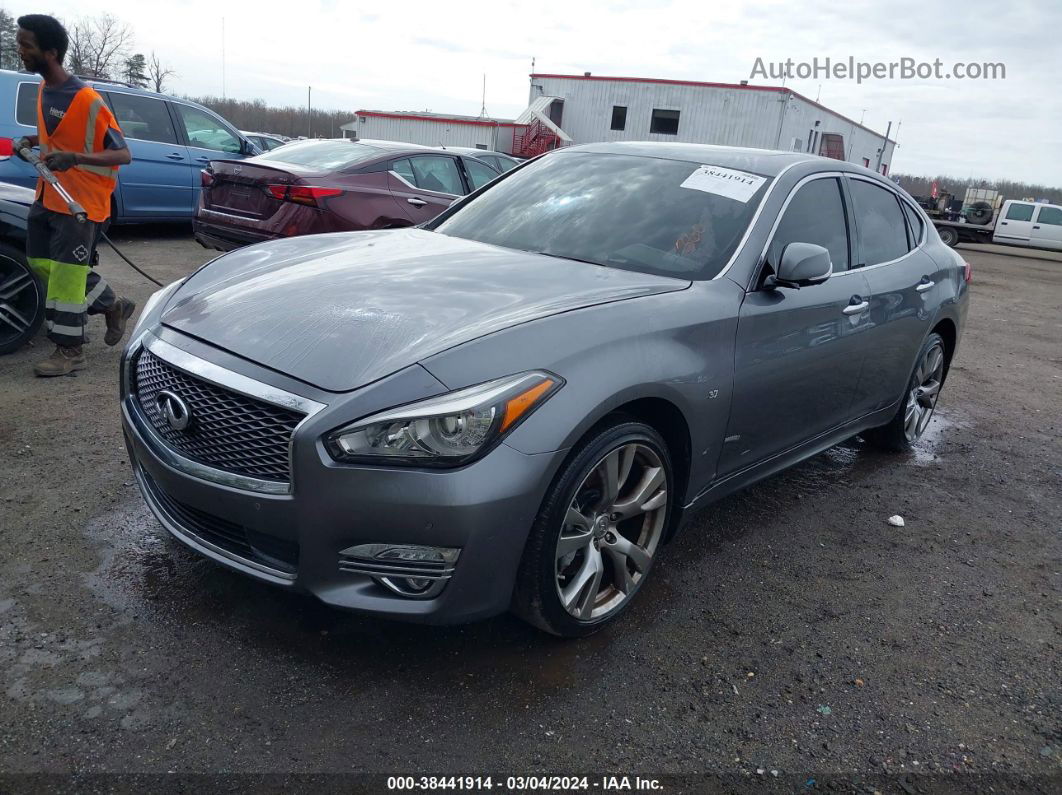 2016 Infiniti Q70 3.7x Gray vin: JN1BY1AR1GM270932