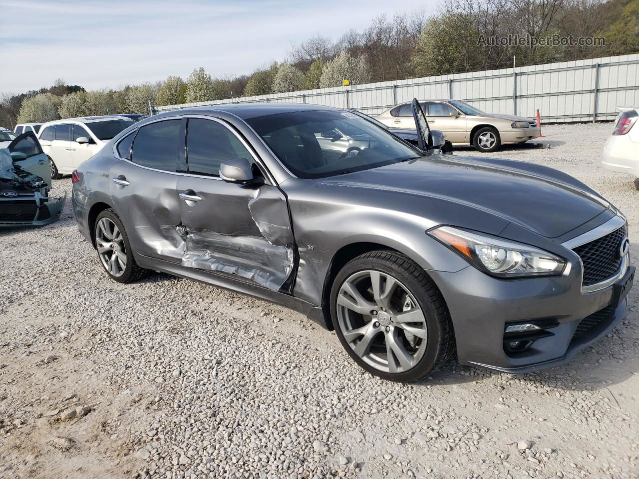 2016 Infiniti Q70 3.7 Gray vin: JN1BY1AR6GM271218