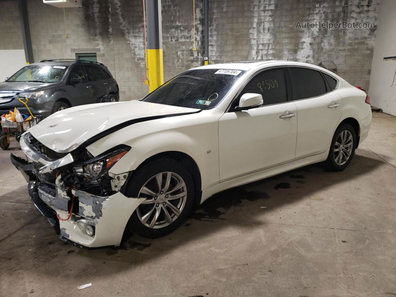 2016 Infiniti Q70 3.7 White vin: JN1BY1AR8GM270331