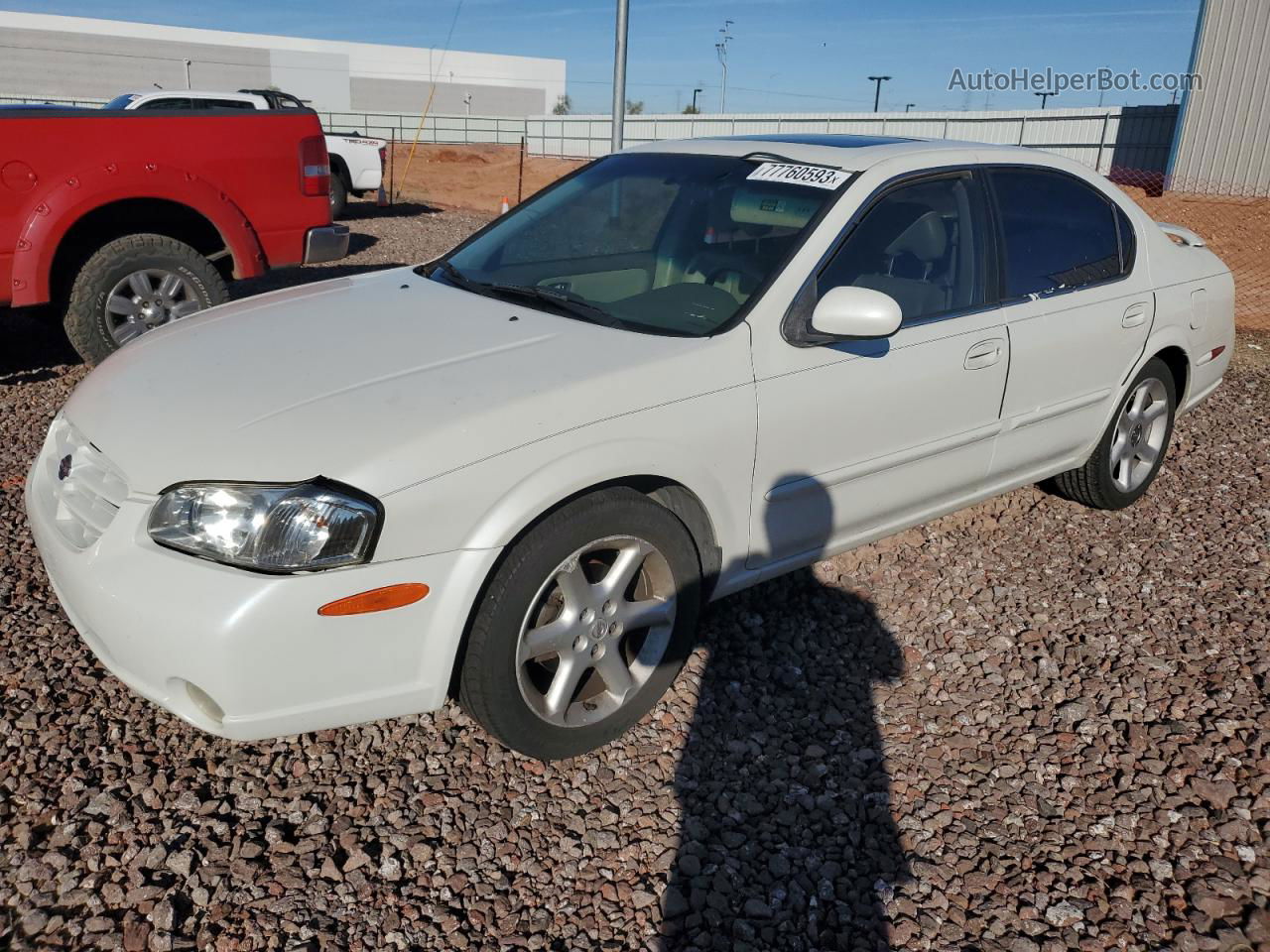 2000 Nissan Maxima Gle White vin: JN1CA31A4YT014581