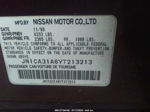 2000 Nissan Maxima Gxe/se/gle Maroon vin: JN1CA31A6YT213213