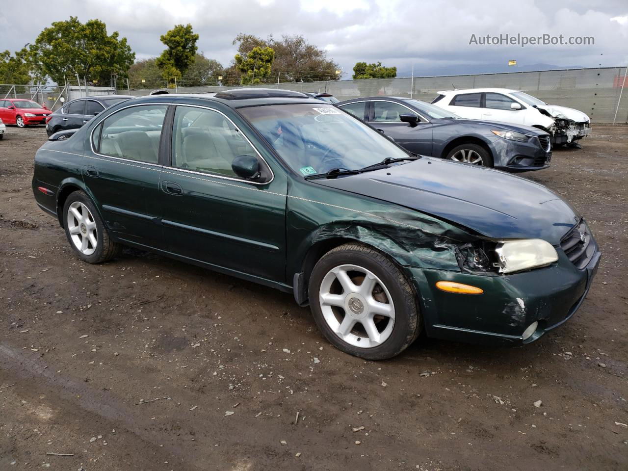 2000 Nissan Maxima Gle Зеленый vin: JN1CA31D0YT522377