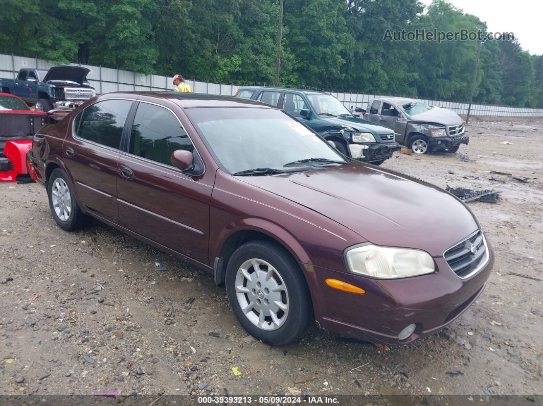 2000 Nissan Maxima Gle/gxe/se Burgundy vin: JN1CA31D2YT506228