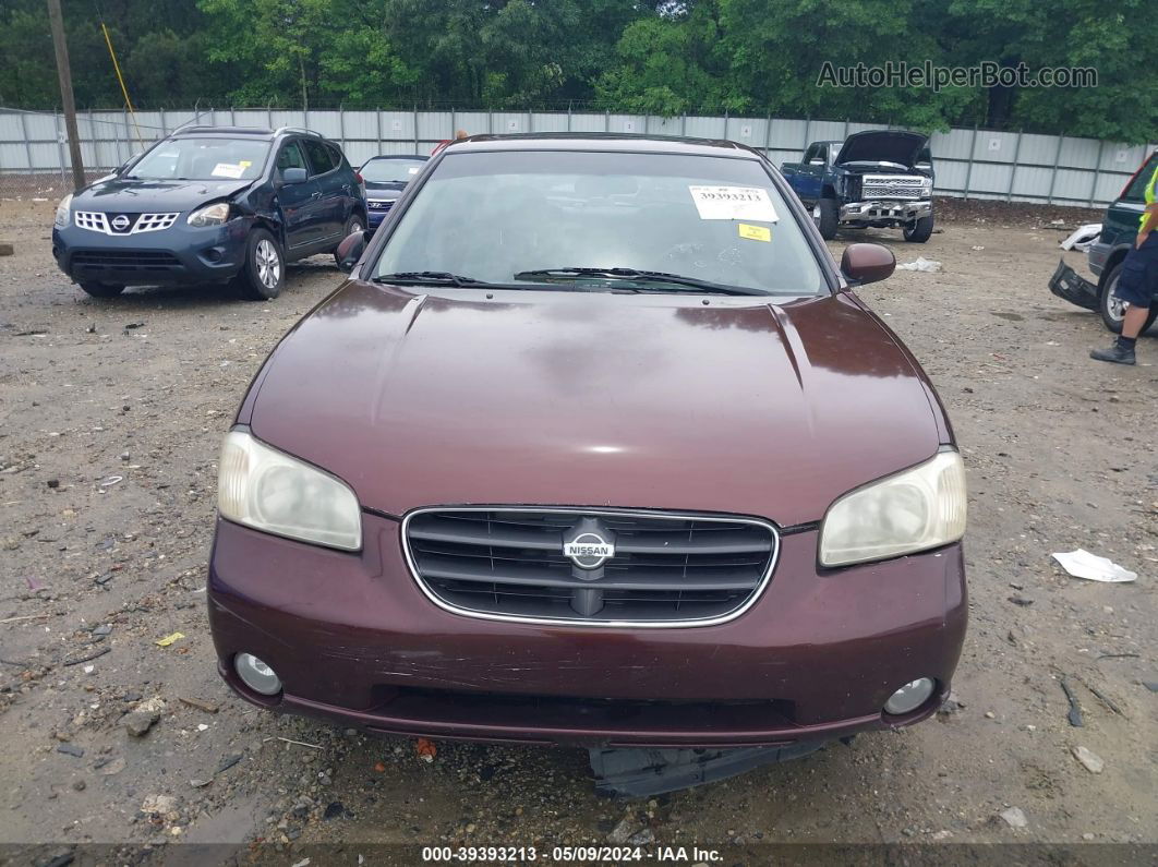 2000 Nissan Maxima Gle/gxe/se Burgundy vin: JN1CA31D2YT506228