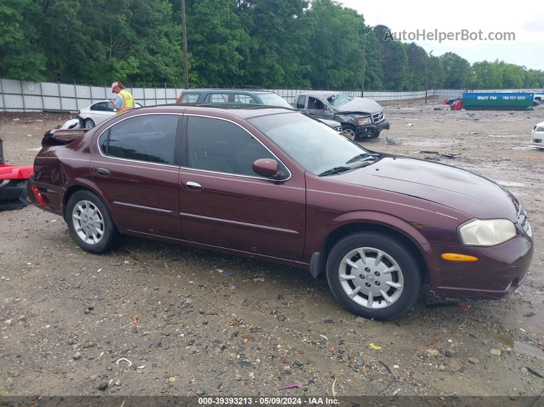 2000 Nissan Maxima Gle/gxe/se Burgundy vin: JN1CA31D2YT506228