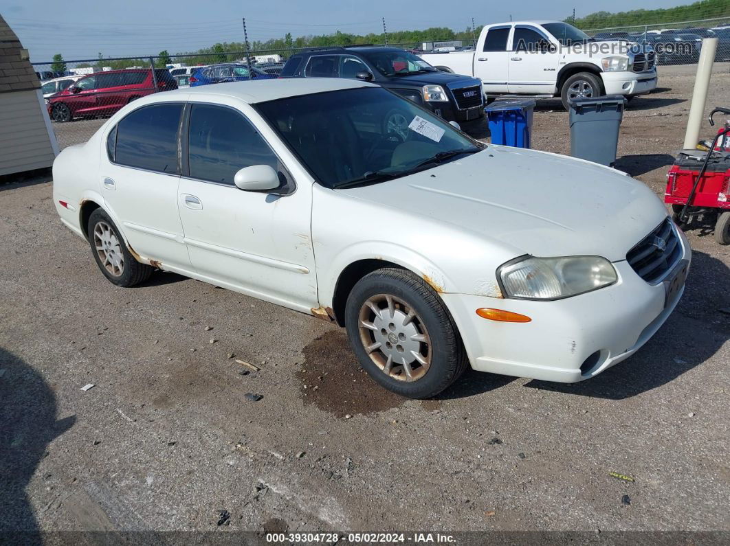 2000 Nissan Maxima Gle/gxe/se White vin: JN1CA31D3YT767402