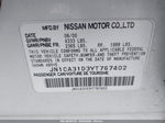 2000 Nissan Maxima Gle/gxe/se White vin: JN1CA31D3YT767402