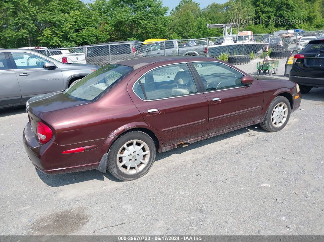 2000 Nissan Maxima Gle/gxe/se Maroon vin: JN1CA31D5YT501525