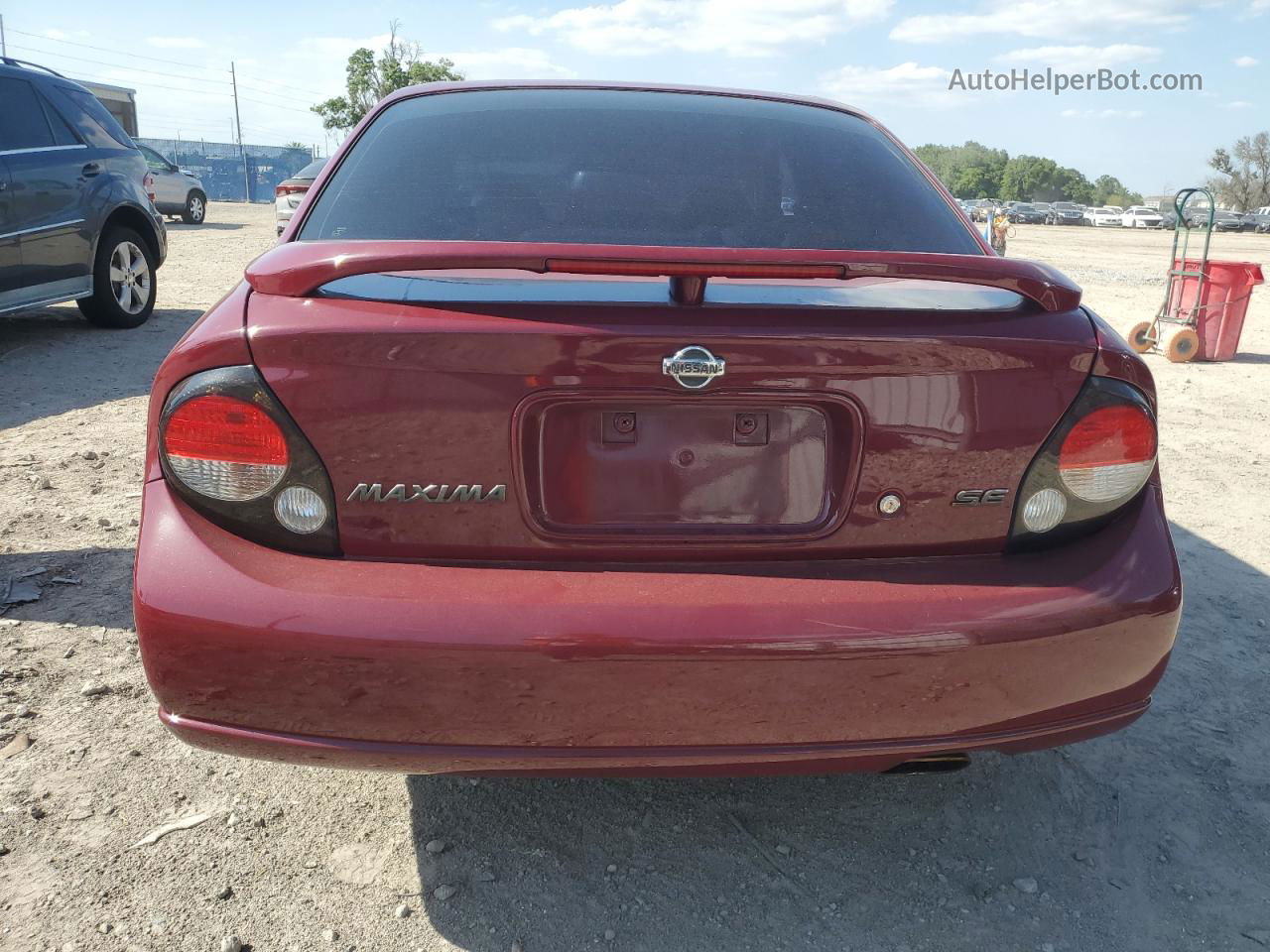 2000 Nissan Maxima Gle Burgundy vin: JN1CA31D5YT519457