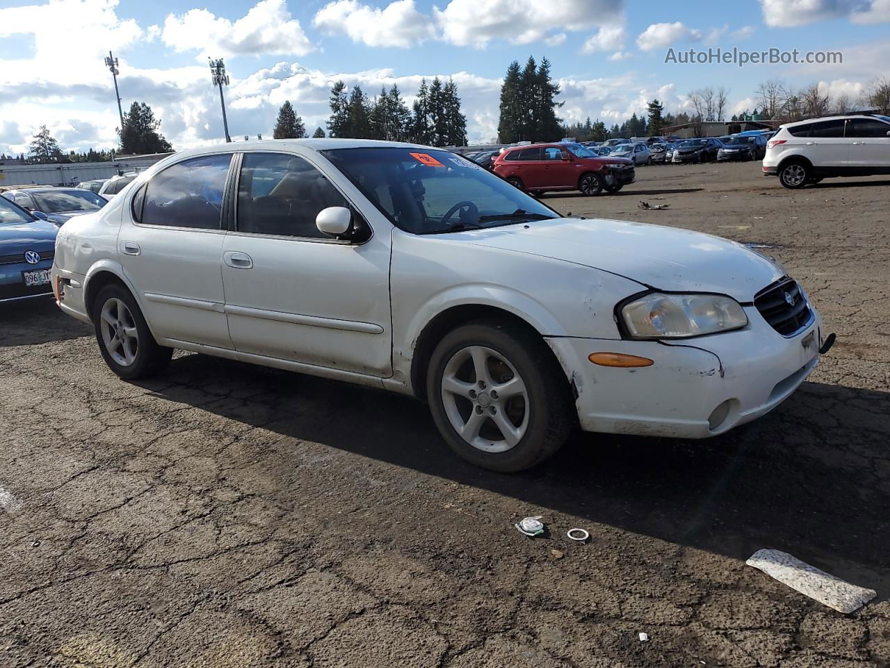 2000 Nissan Maxima Gle White vin: JN1CA31D6YT718047