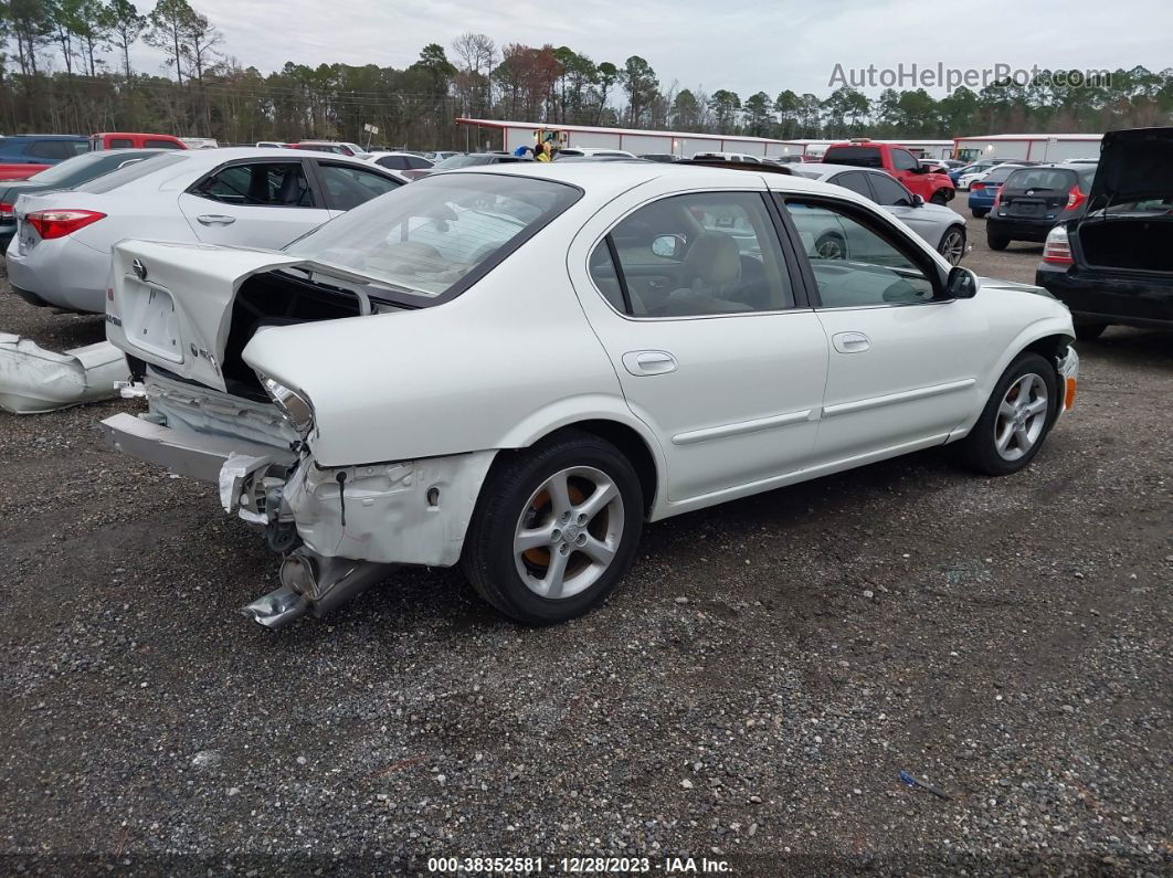 2000 Nissan Maxima Gle/gxe/se White vin: JN1CA31D6YT725306