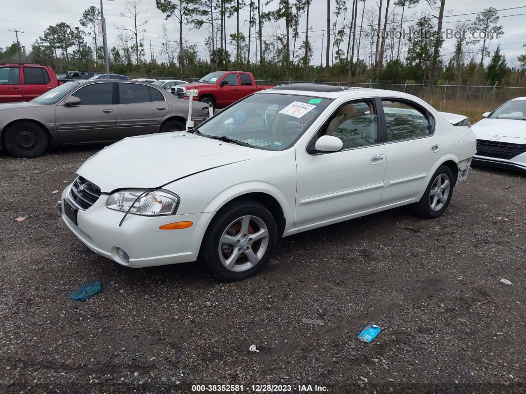 2000 Nissan Maxima Gle/gxe/se White vin: JN1CA31D6YT725306