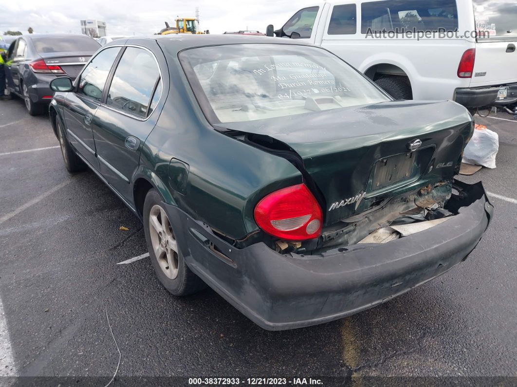 2000 Nissan Maxima Gle/gxe/se Green vin: JN1CA31D6YT742946