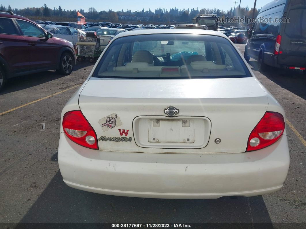 2000 Nissan Maxima Gxe/gle/se White vin: JN1CA31D6YT748603