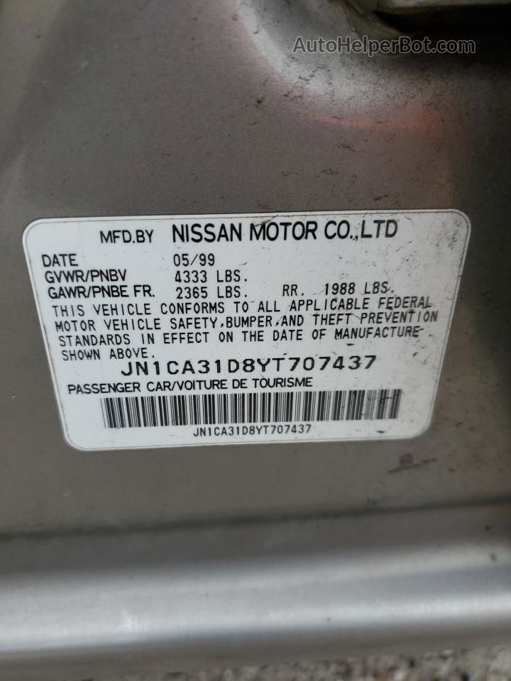 2000 Nissan Maxima Gle Серый vin: JN1CA31D8YT707437
