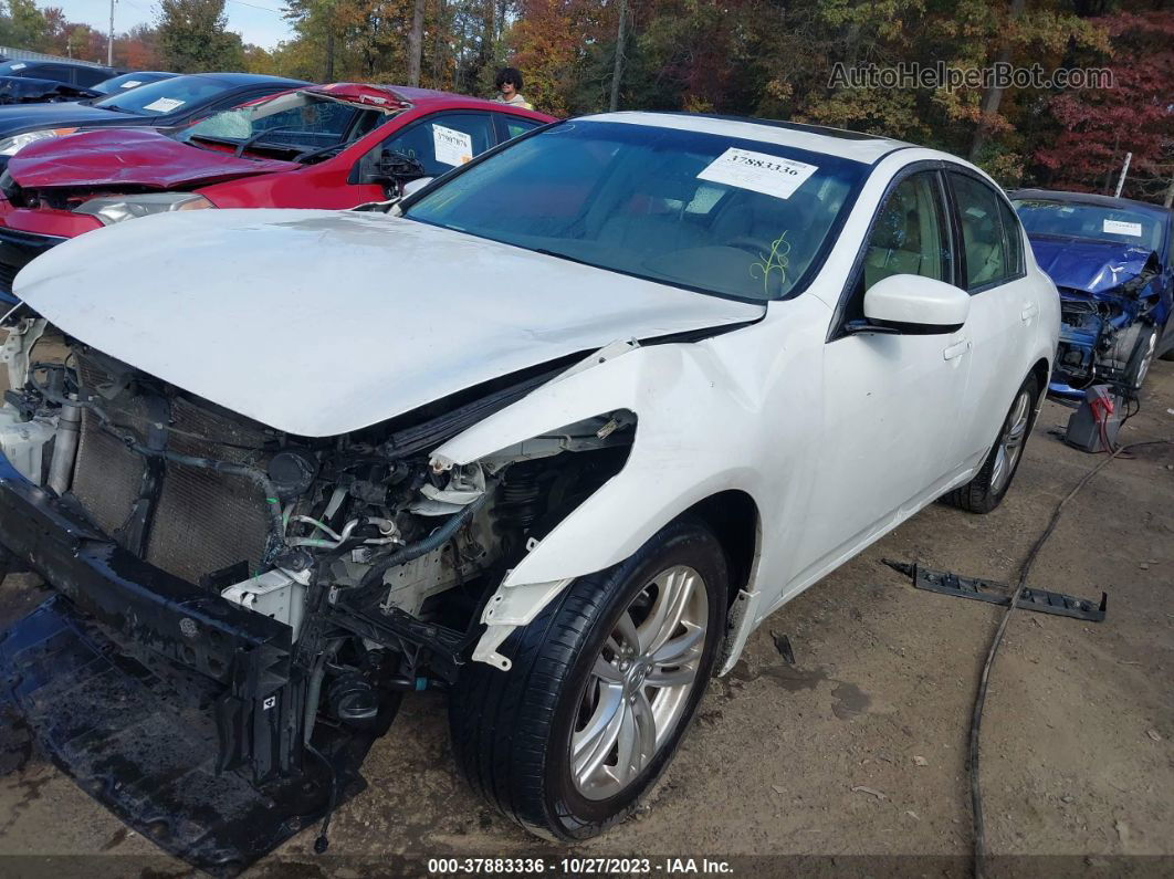 2011 Infiniti G37 Sedan X Белый vin: JN1CV6AR9BM407263