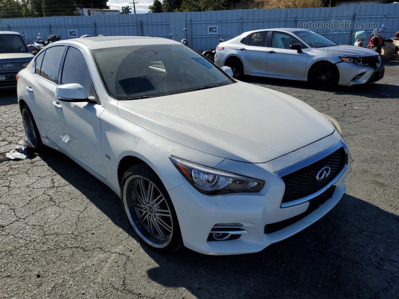 2016 Infiniti Q50 Base White vin: JN1CV7AP0GM200045