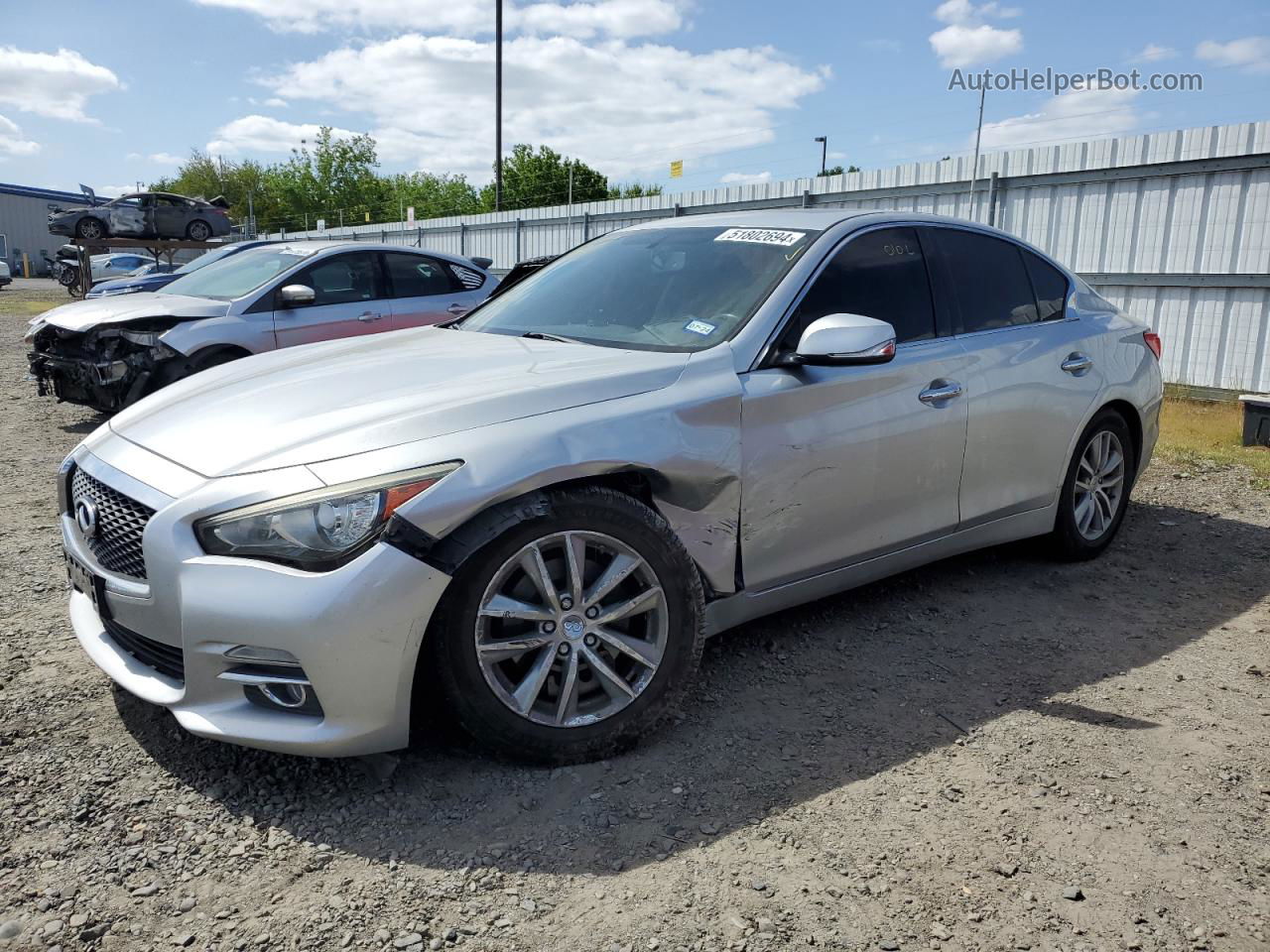 2016 Infiniti Q50 Base Silver vin: JN1CV7AP0GM201003