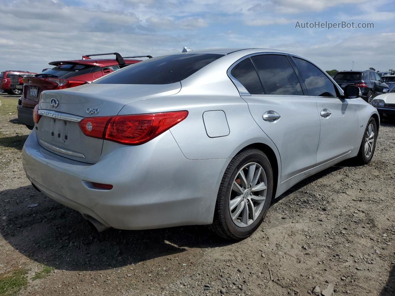 2016 Infiniti Q50 Base Silver vin: JN1CV7AP0GM201003