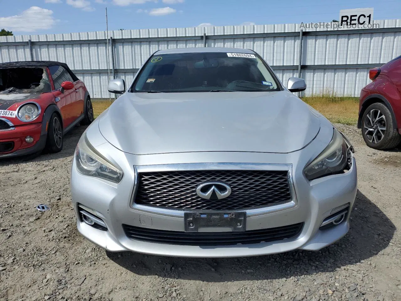 2016 Infiniti Q50 Base Silver vin: JN1CV7AP0GM201003