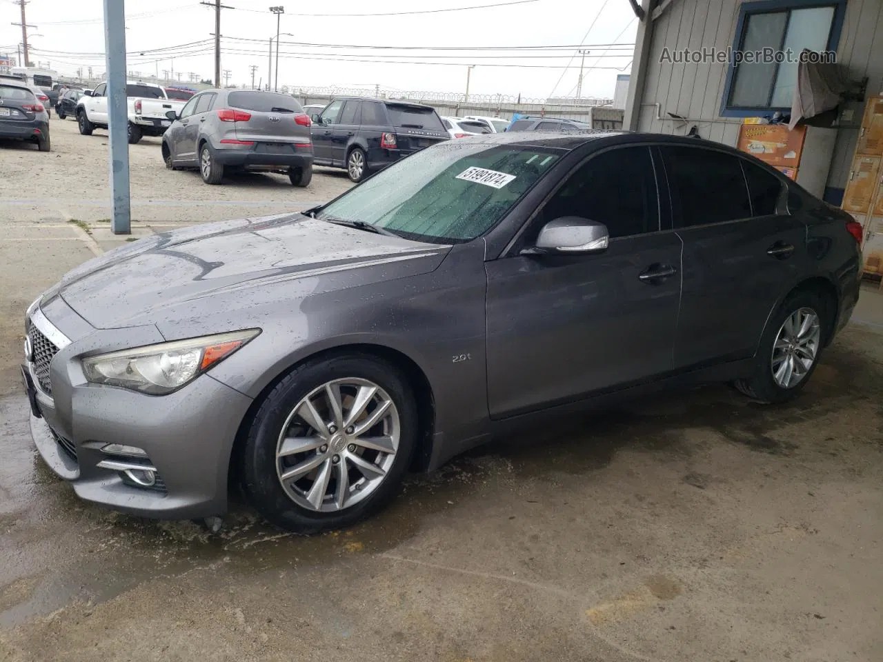 2016 Infiniti Q50 Base Gray vin: JN1CV7AP0GM202202