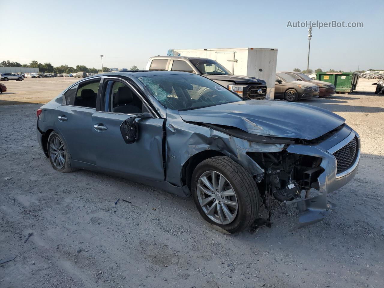 2016 Infiniti Q50 Base Blue vin: JN1CV7AP0GM202930