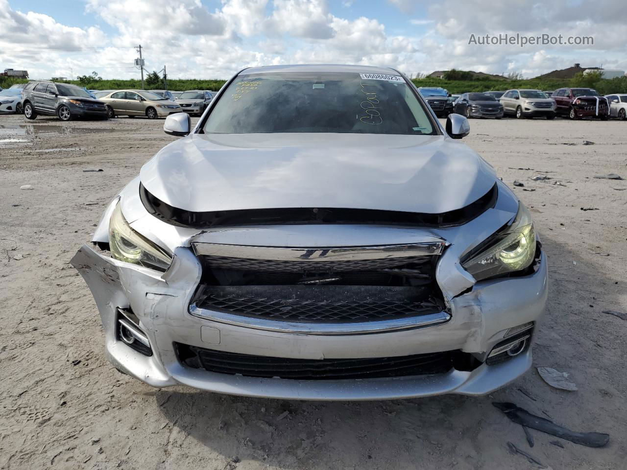 2016 Infiniti Q50 Base Silver vin: JN1CV7AP0GM203107