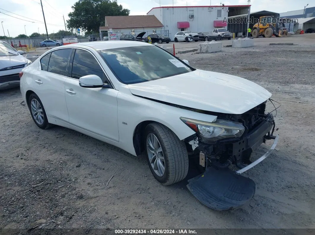 2018 Infiniti Q50 2.0t Pure White vin: JN1CV7AP0JM240858