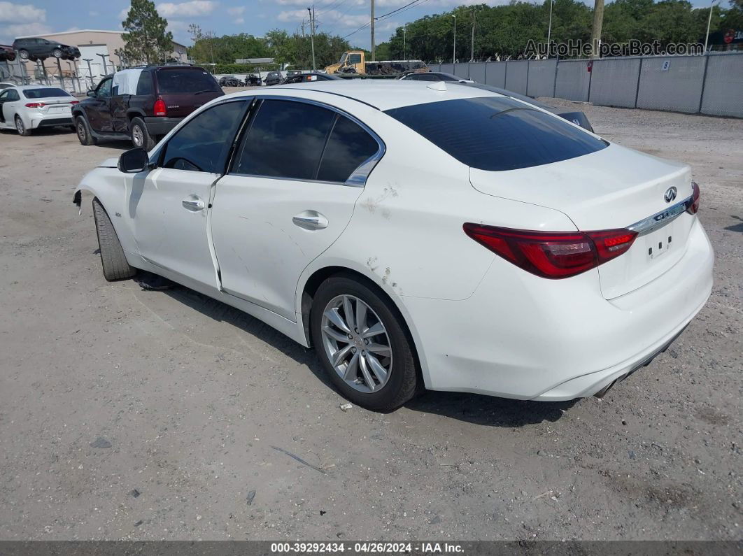 2018 Infiniti Q50 2.0t Pure White vin: JN1CV7AP0JM240858