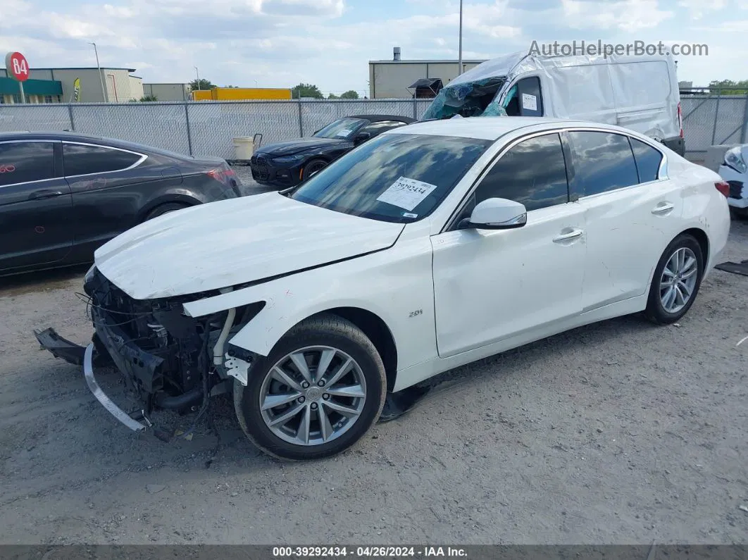 2018 Infiniti Q50 2.0t Pure White vin: JN1CV7AP0JM240858