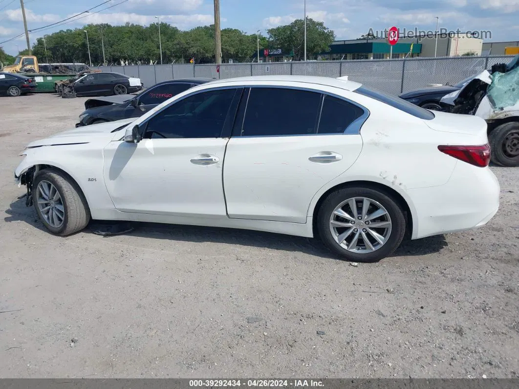 2018 Infiniti Q50 2.0t Pure White vin: JN1CV7AP0JM240858