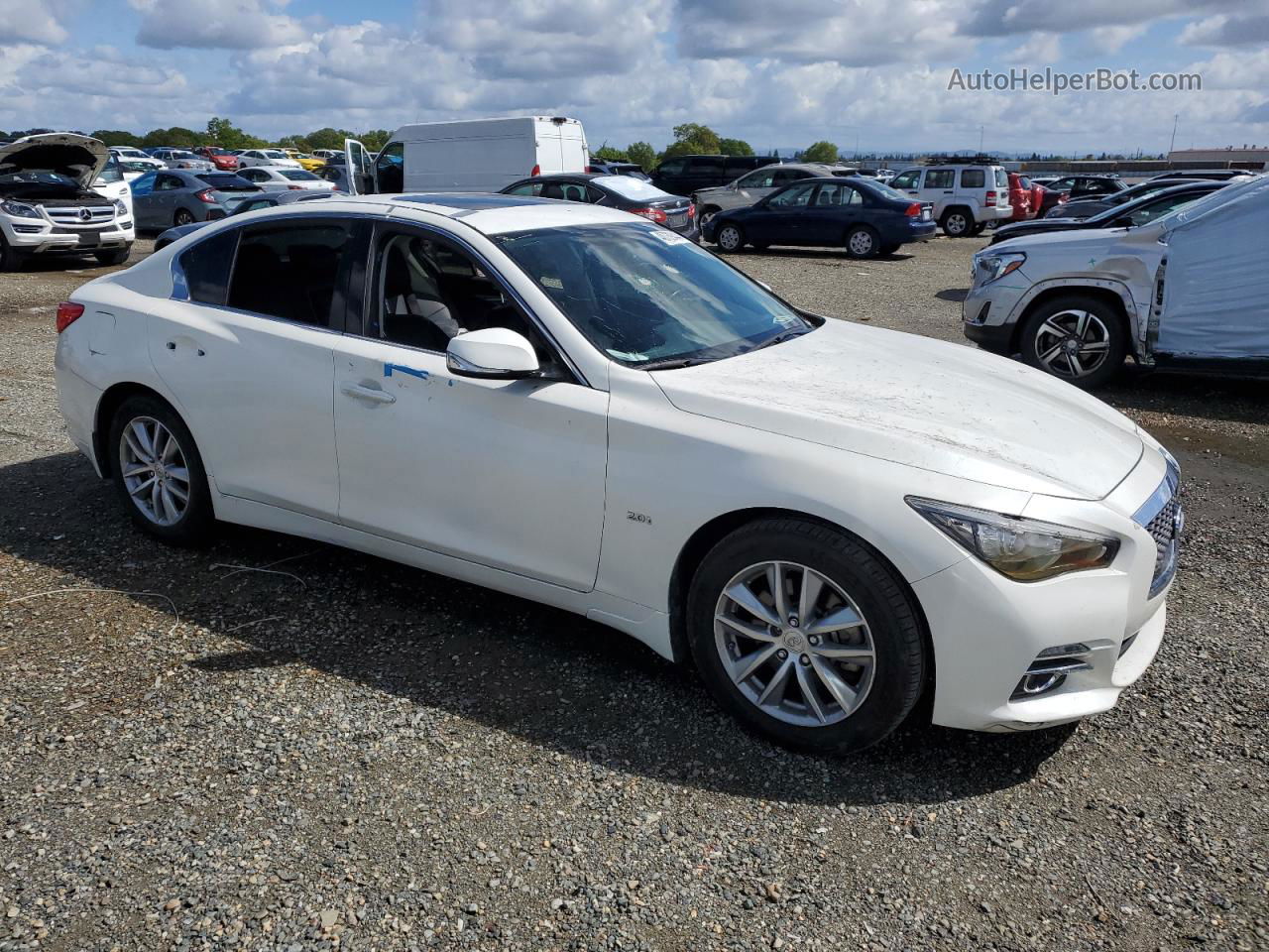 2016 Infiniti Q50 Base White vin: JN1CV7AP1GM201396