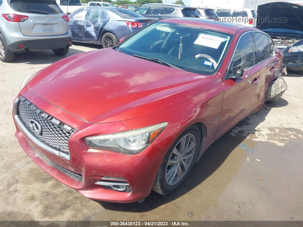 2016 Infiniti Q50 2.0t Premium Красный vin: JN1CV7AP1GM202354