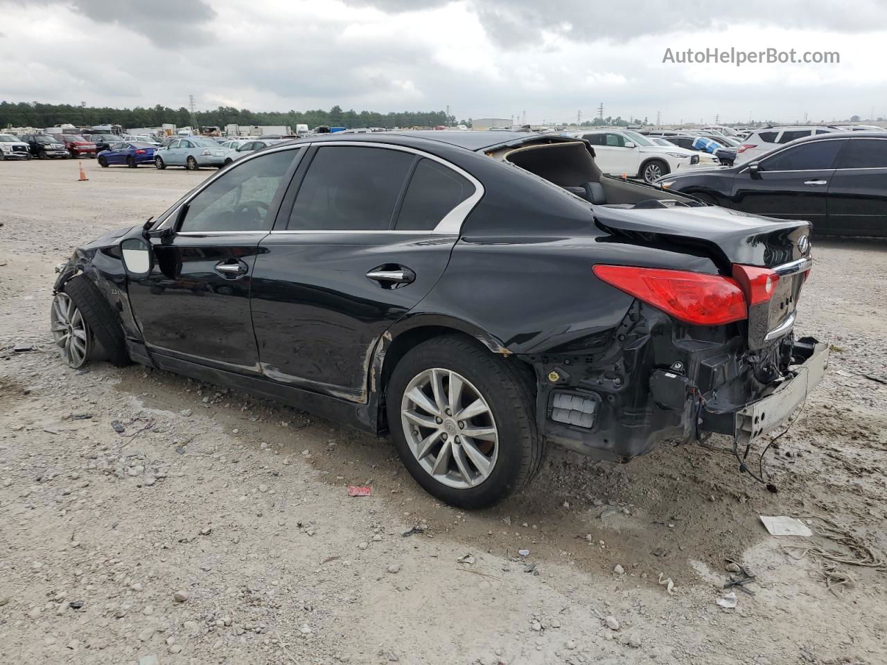 2016 Infiniti Q50 Base Черный vin: JN1CV7AP3GM200556