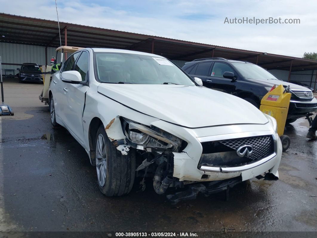 2016 Infiniti Q50 2.0t Premium White vin: JN1CV7AP3GM202789