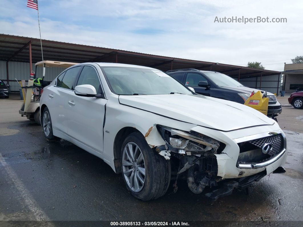 2016 Infiniti Q50 2.0t Premium White vin: JN1CV7AP3GM202789