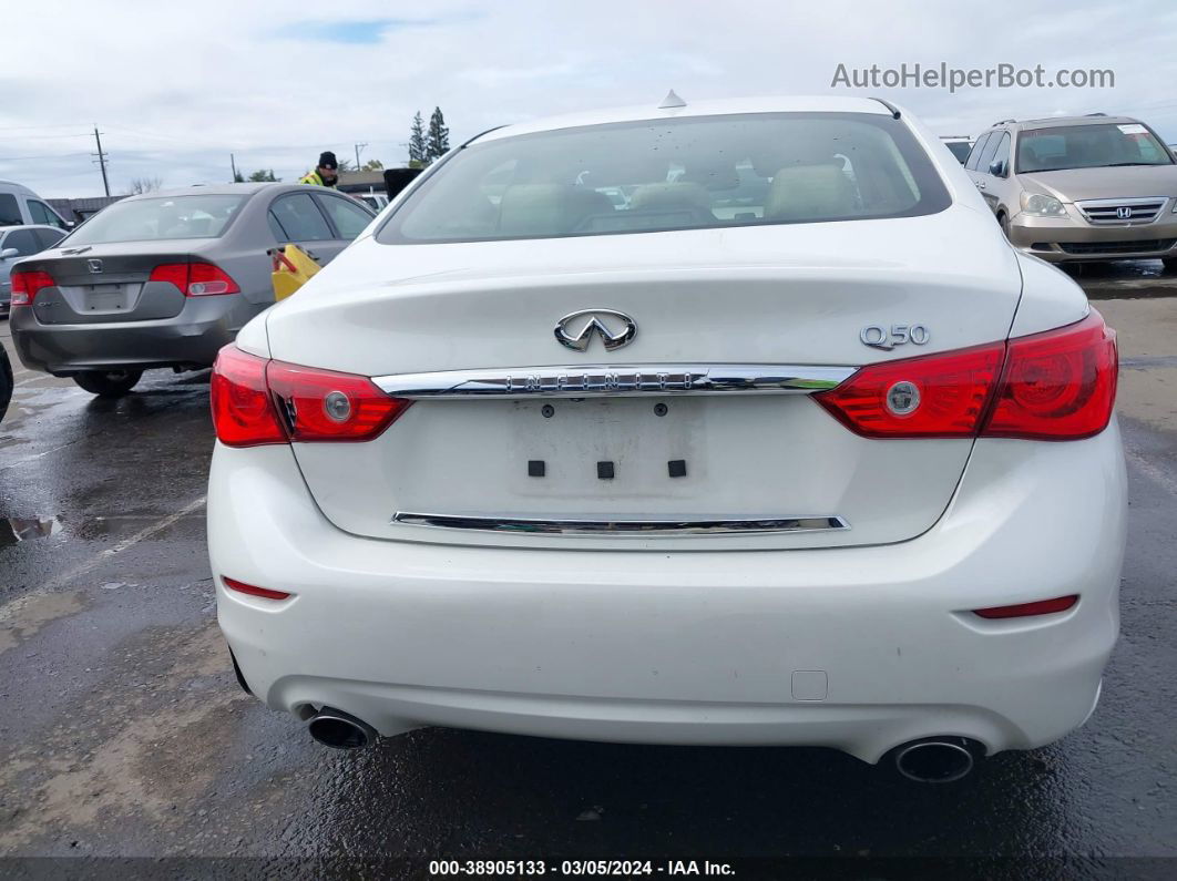 2016 Infiniti Q50 2.0t Premium White vin: JN1CV7AP3GM202789