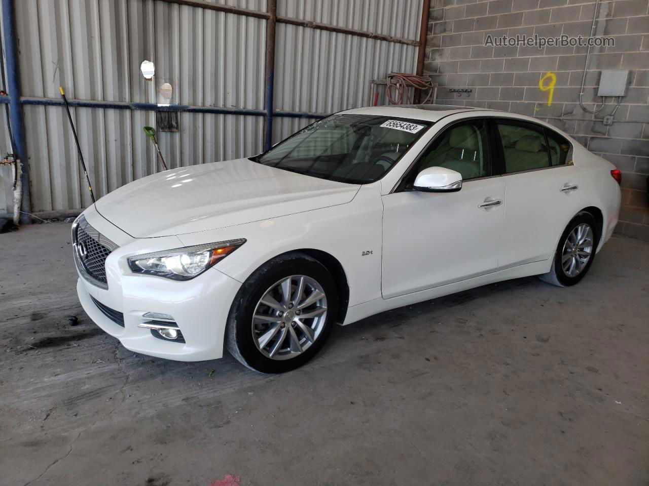 2016 Infiniti Q50 Base White vin: JN1CV7AP4GM201599