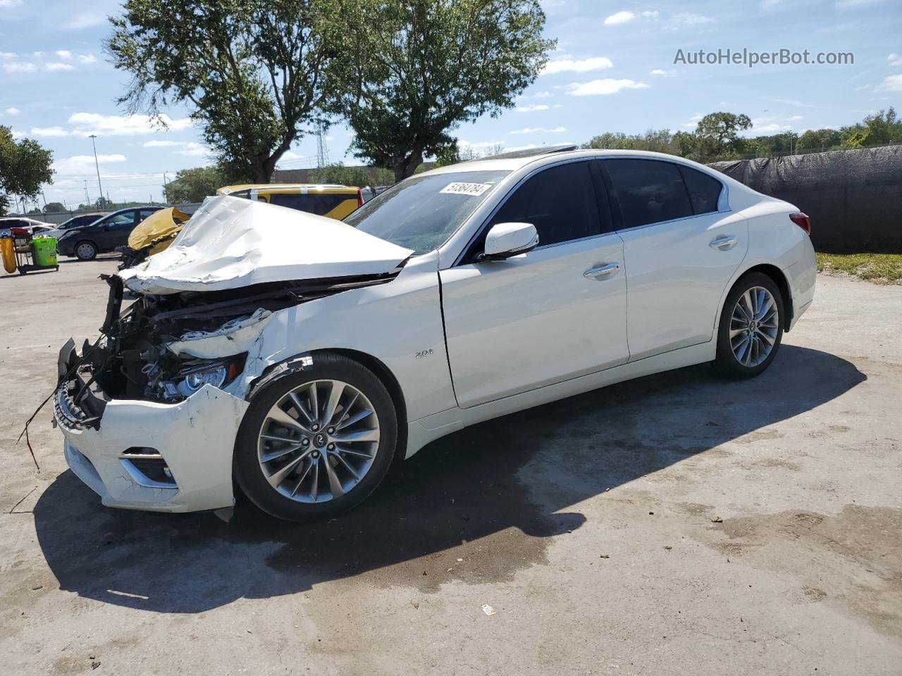 2018 Infiniti Q50 Pure White vin: JN1CV7AP5JM240404